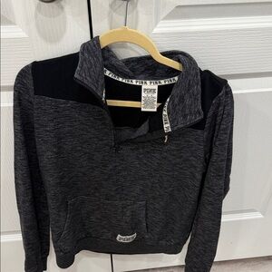 PINK Victoria's Secret Black and Gray Hoodie